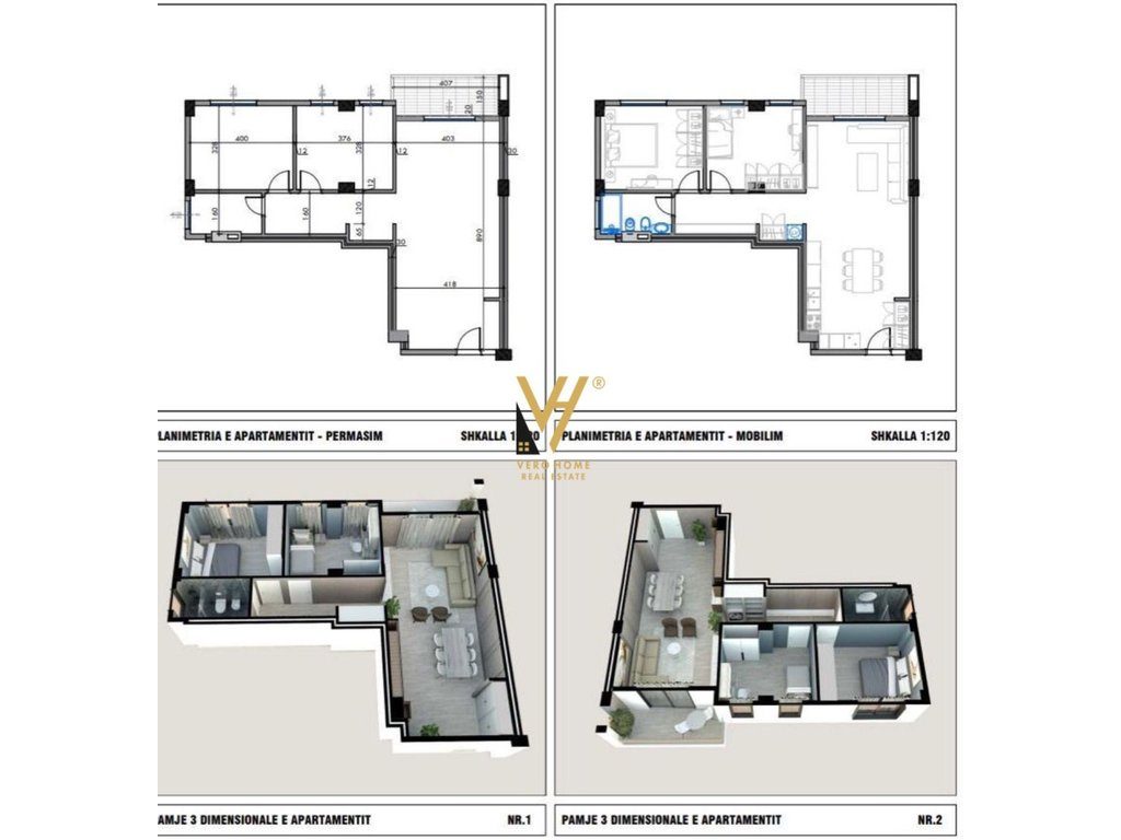 SHITET APARTAMENT 2+1+BLK TE FRESKU 162.000 EURO