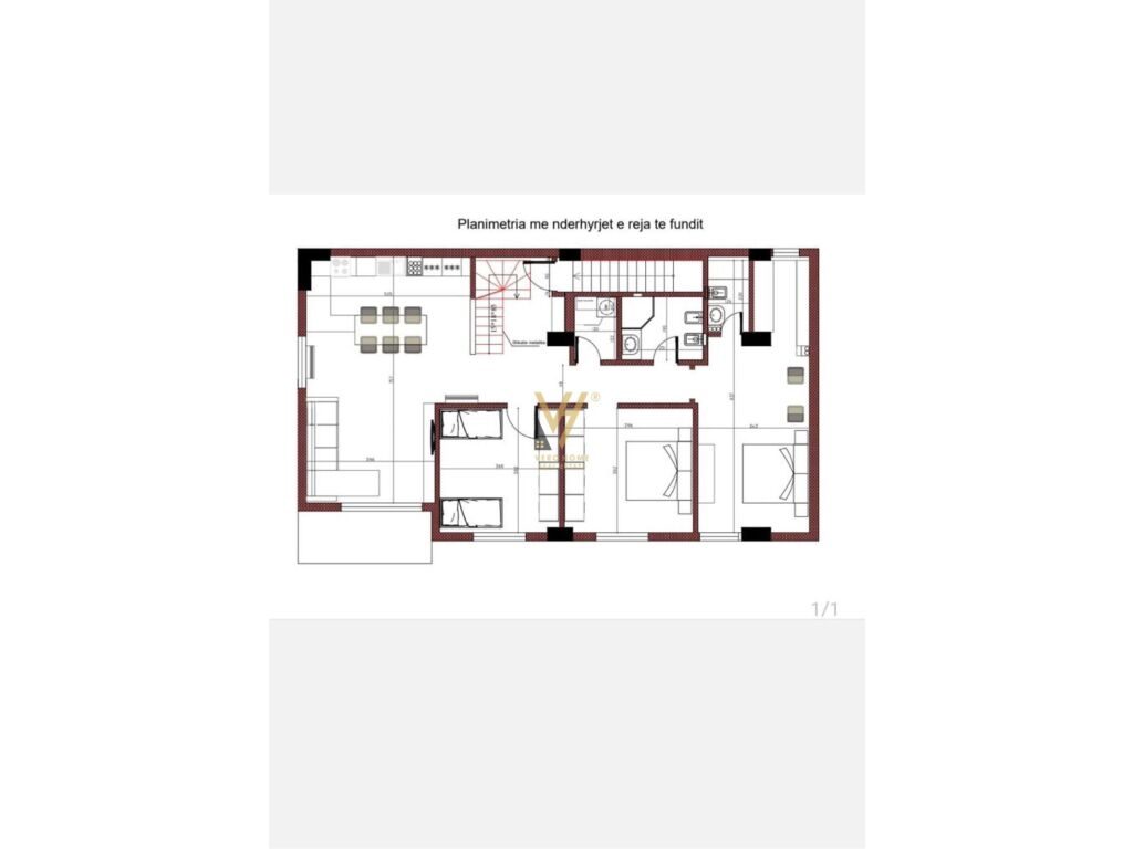 Shitet apartament 3+1+2+verande te Kodra e Diellit 150 m2 1