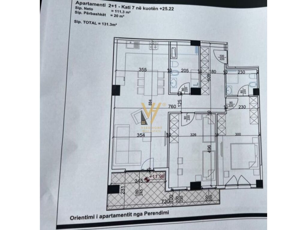 Shitet Apartament 2+1 +2 tek Kompleksi Aura , Rruga Dritan Hoxha 131.3 m2 1