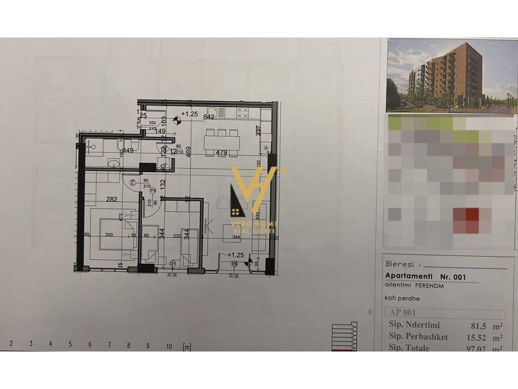 Shitet apartament 2+1+ballkon ne Selite 97 m2