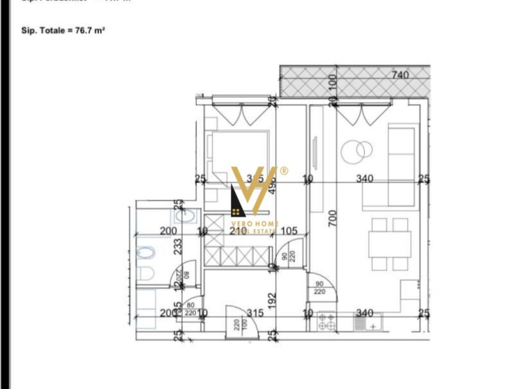 Shitet Apartament 1+1 te Rruga Dritan Hoxha 76 m2 1