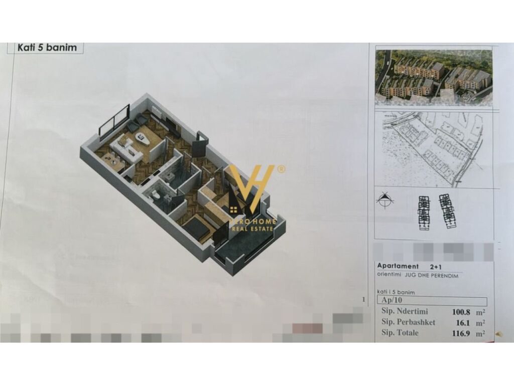 Shitet Apartament 2+1+2+ballkon te Kopshti Zoologjik 116 m2