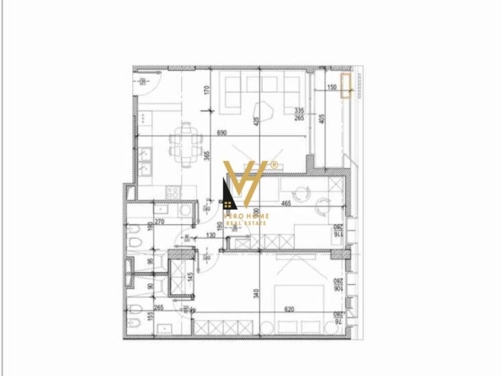 Shitet Apartament 2+1+ballkon te Kompleksi Delijorgjit 101 m2