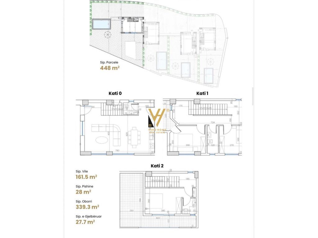 SHITET VILE TRE KATESHE TE WHITE VILLAS, BORSH 600.000 EURO