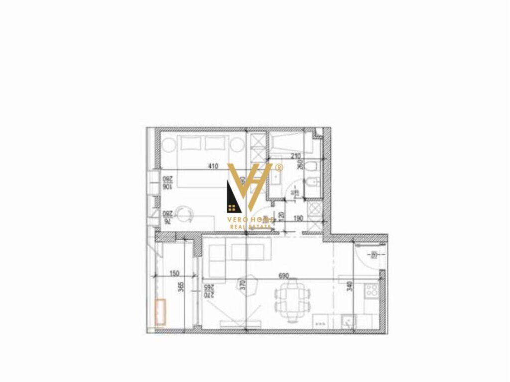 Shitet Apartament 1+1+ballkon te Kompleksi Delijorgjit 76 m2