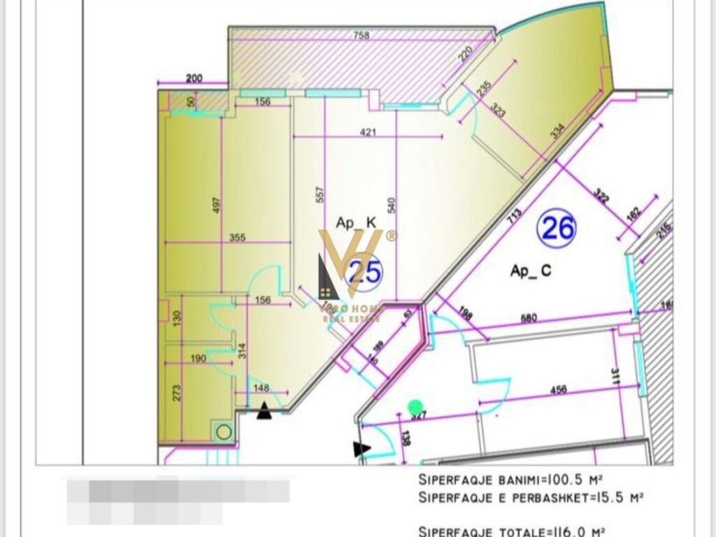 Shitet apartament 2+1+2 te Spitali American 3 m2