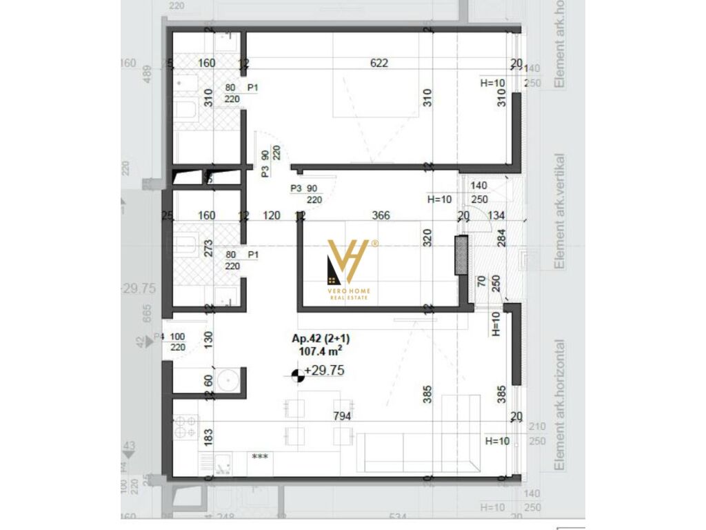 SHITET APARTAMENT 2+1+2 TE FUSHA AVIACIONIT 168.000 EURO