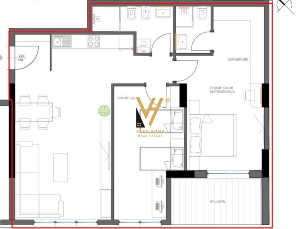 Shitet Apartament 1+1+ballkon te Qyteti i Studentit 128 m2