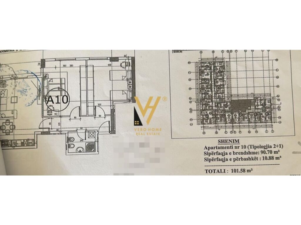 Shitet Apartament 2+1+ballkon ne Kamez 101 m2
