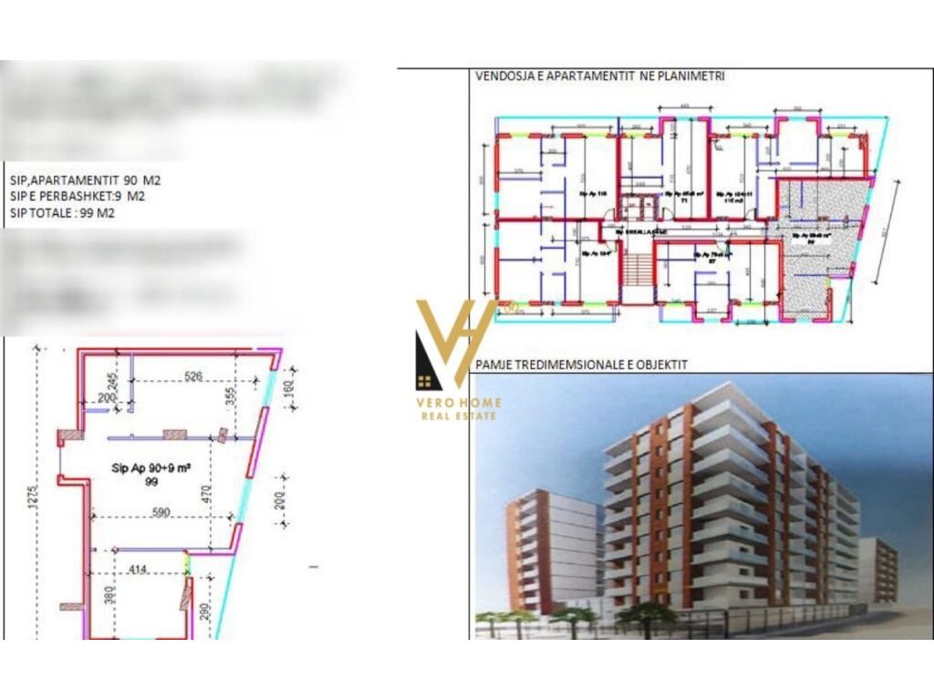 Shitet Apartament 2+1+ballkon ne Vlore 99 m2