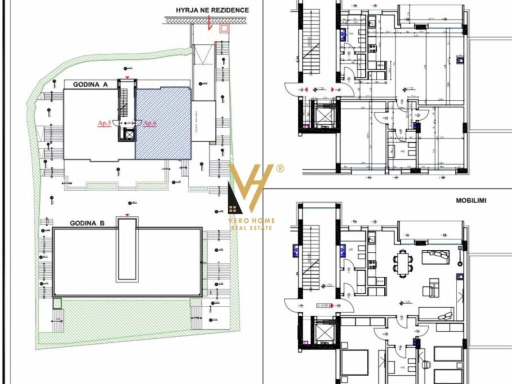 Shitet Apartament 2+1+2+ballkon te Kompleksi Altea , Sauku 152 m2 1