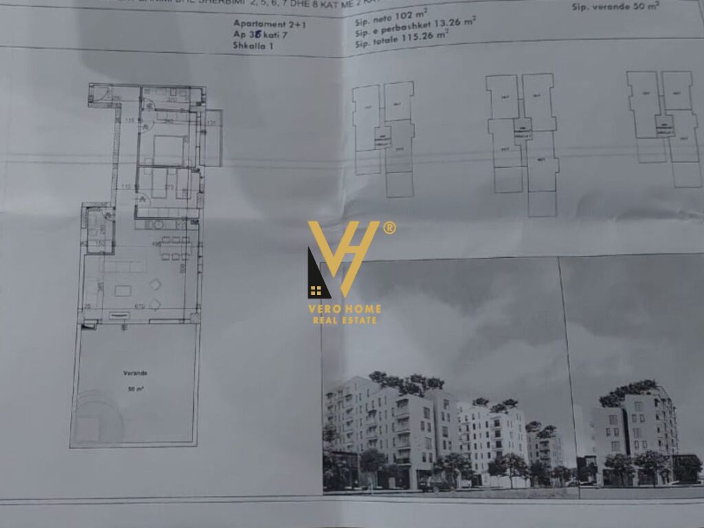 SHITET APARTAMENT 2+1+BLK NE PORCELAN 289.000 EURO