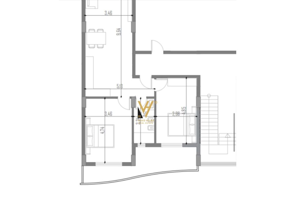 Shitet Apartament 2+1+ballkon te Uji i Ftohte ne Vlore 124 m2