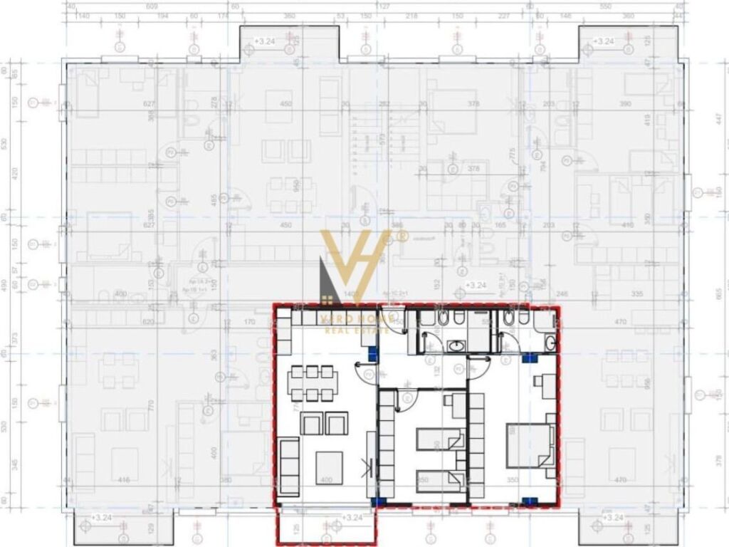 Shitet apartament 2+1+ballkon te Kopshti Botanik 116 m2