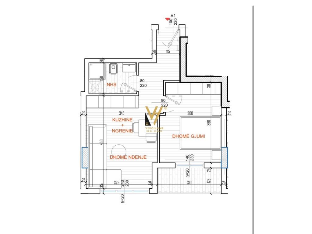 Shitet Apartament 1+1+ballkon te Ish Parku i Autobusave 52 m2