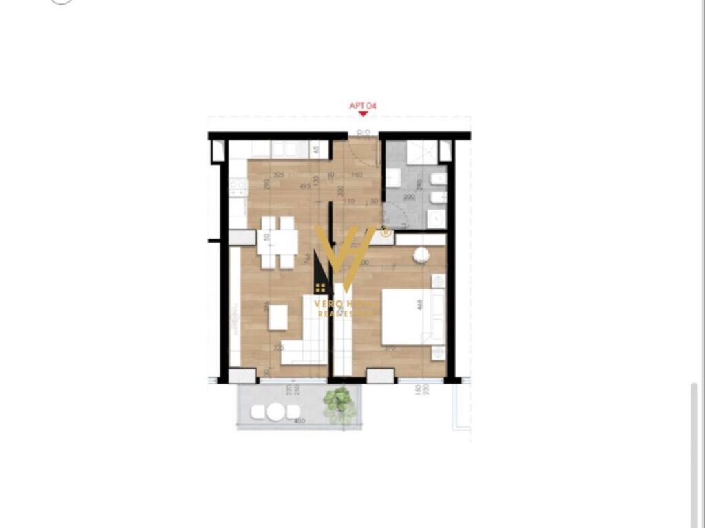 Shitet Apartament 1+1+ballkon te Kompleksi Turdiu 74 m2