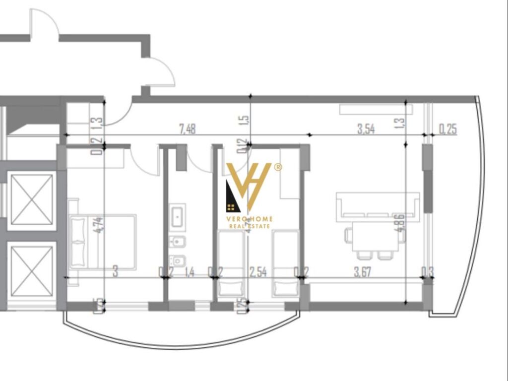 Shitet Apartament 2+1+ballkon te Uji i Ftohte ne Vlore 104 m2