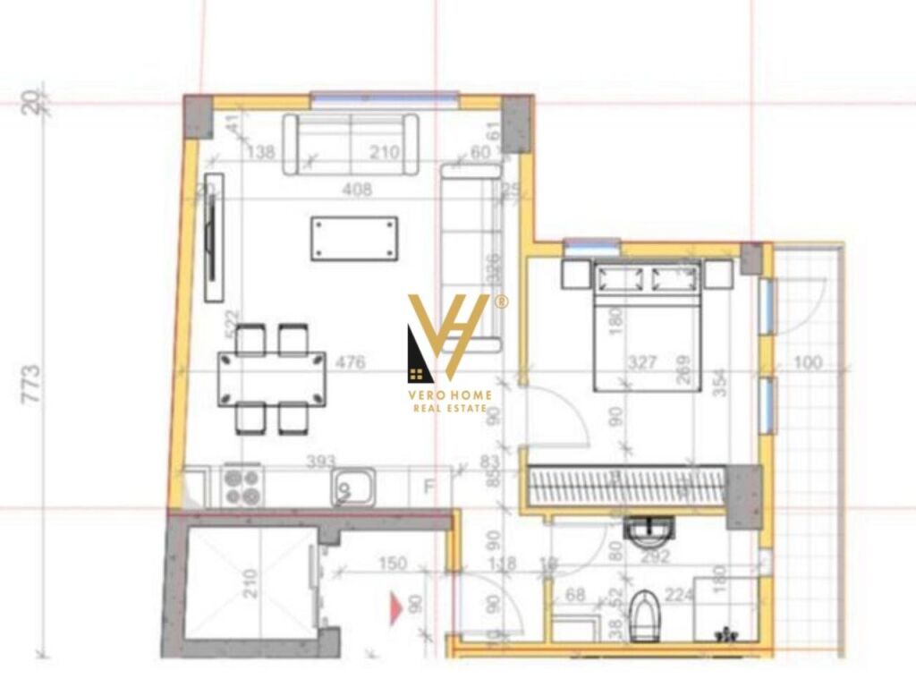 Shitet Apartament 1+1+ballkon+post parkimi te Rruga e Elbasanit 69 m2 1