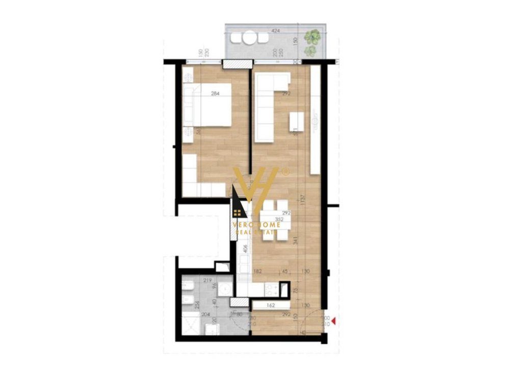 SHITET APARTAMENT 1+1 RESIDENZA TURDIU FUSHA E AVIACIONIT 128.000 EURO