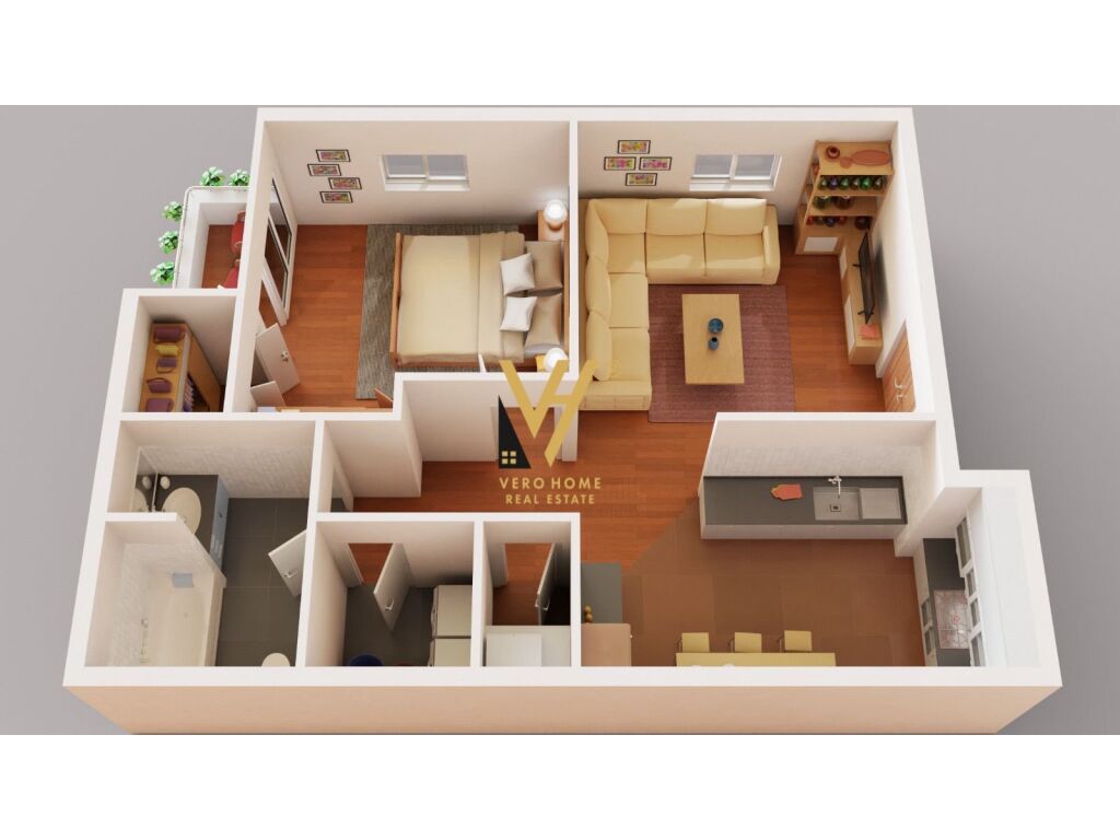 Shitet Apartament 1+1+ballkon ne Porcelan 70 m2