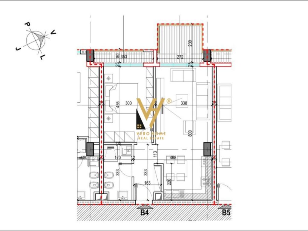 Shitet apartament 1+1+ballkon te Kompleksi E88, Laprake 77 m2