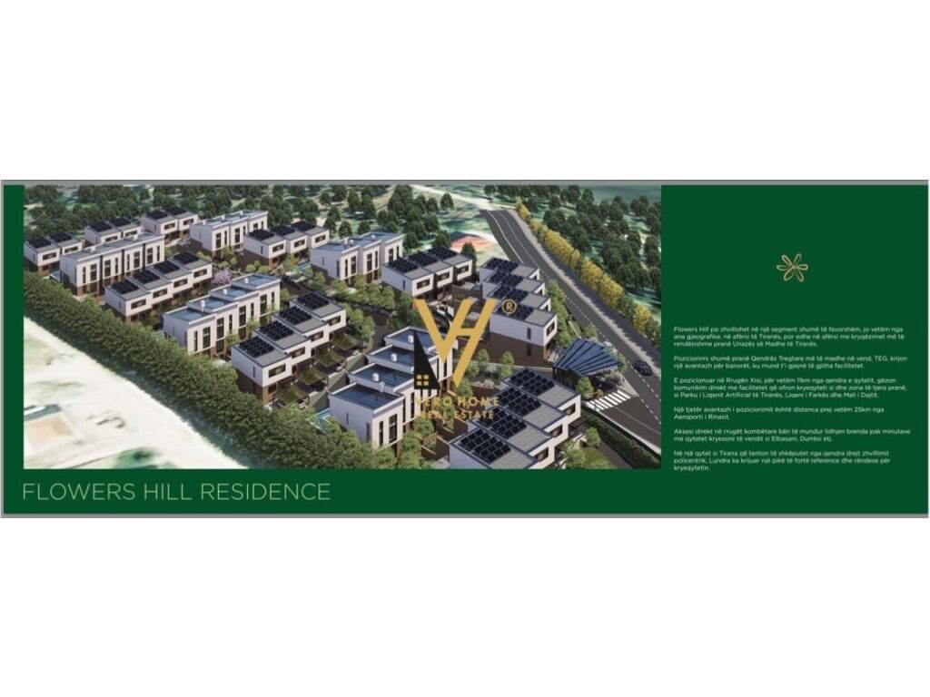Shitet Vile tre Kateshe te Kompleksi Flower Rezidence 278 m2