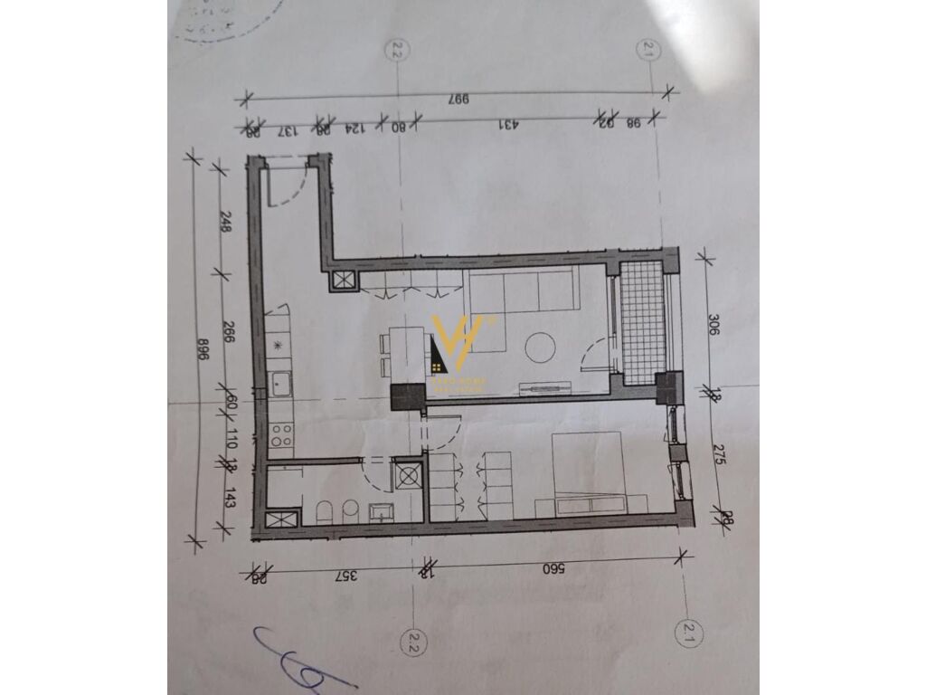 Shitet Apartament 1+1+ballkon te Kompleksi Kontakt , 21 Dhjetori 75 m2