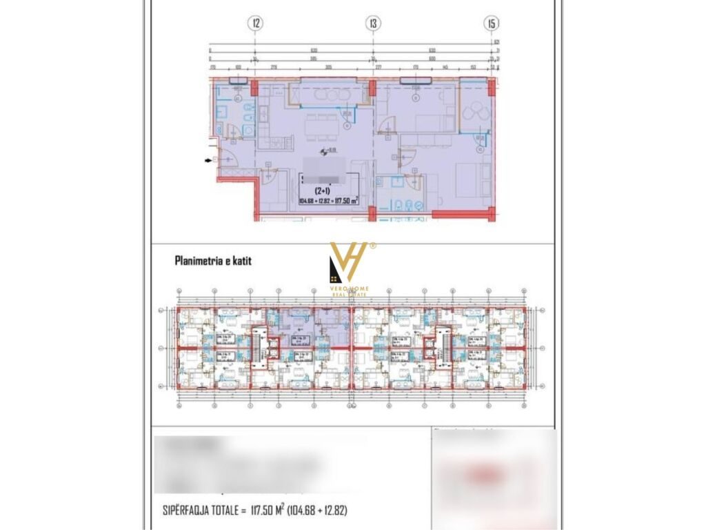 Shitet Apartament 2+1+2 te Kompleksi Akses Tirana 117 m2