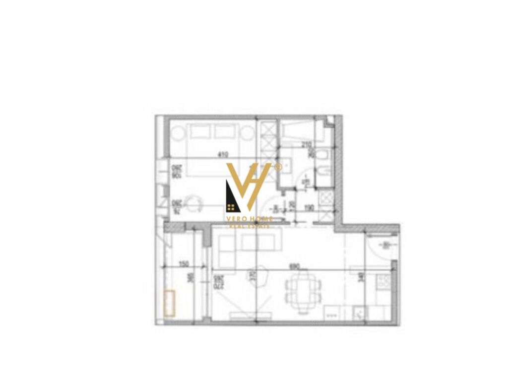 Shitet Apartament 2+1+2+ballkon te Kompleksi Riverside 76 m2