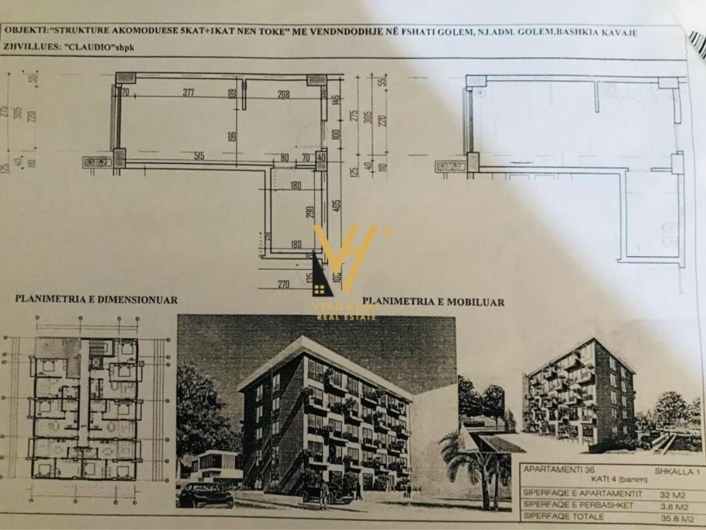 Shitet Apartament 1+1+ballkon pran Prestige Resort , Mali i Robit 35 m2