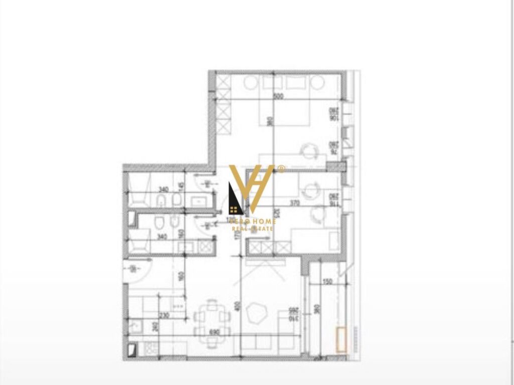 Shitet Apartament 2+1+2+ballkon te Kompleksi Riverside 110 m2