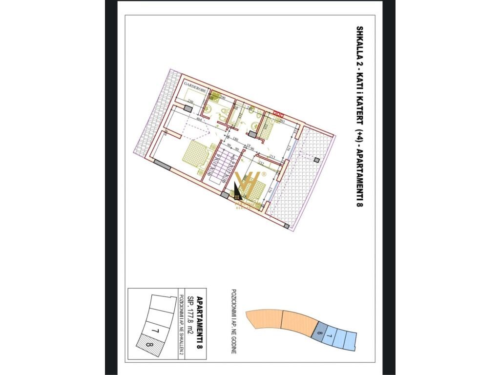 Shitet duplex te Xhamia, Kopshti Botanik 177 m2 1