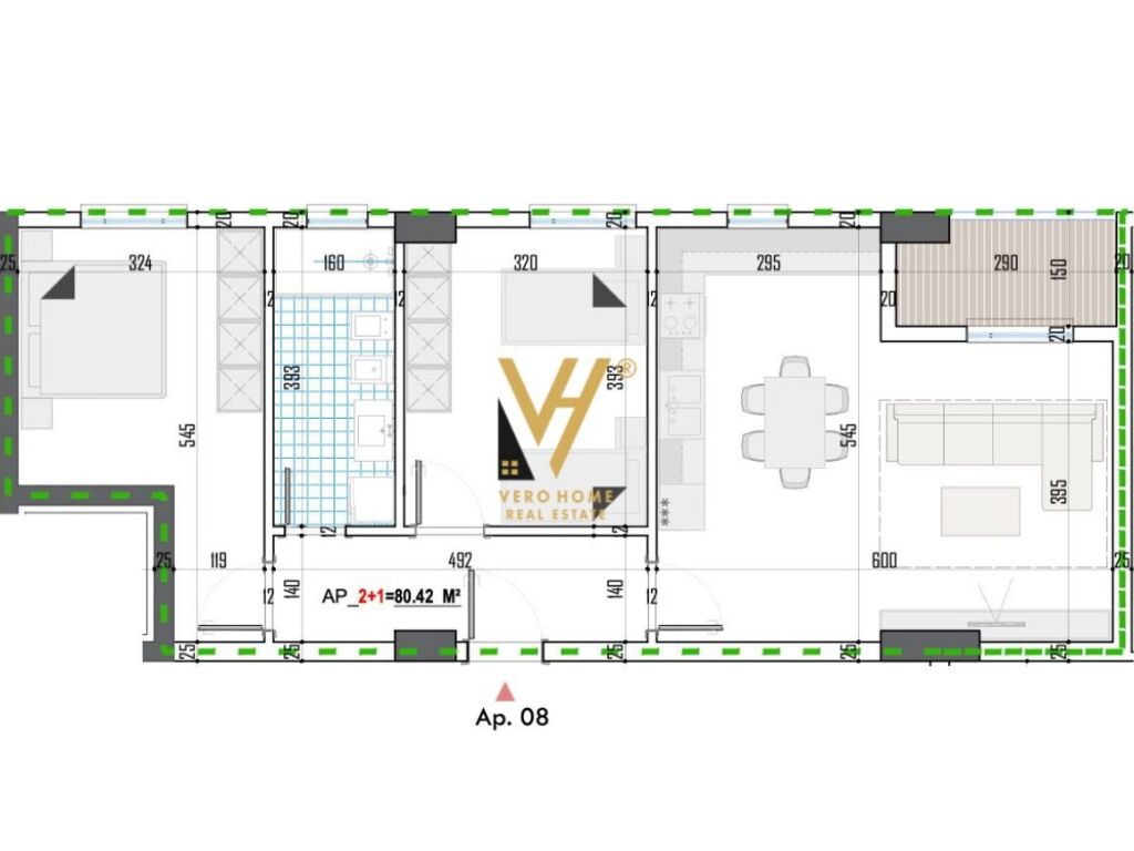 Shitet Apartament 2+1+ballkon ne Paskuqan 94 m2 1