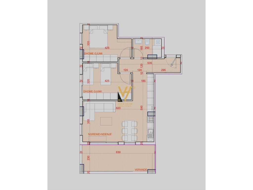 SHITET APARTAMENT 2+1 NE ASTIR 137.400 EURO