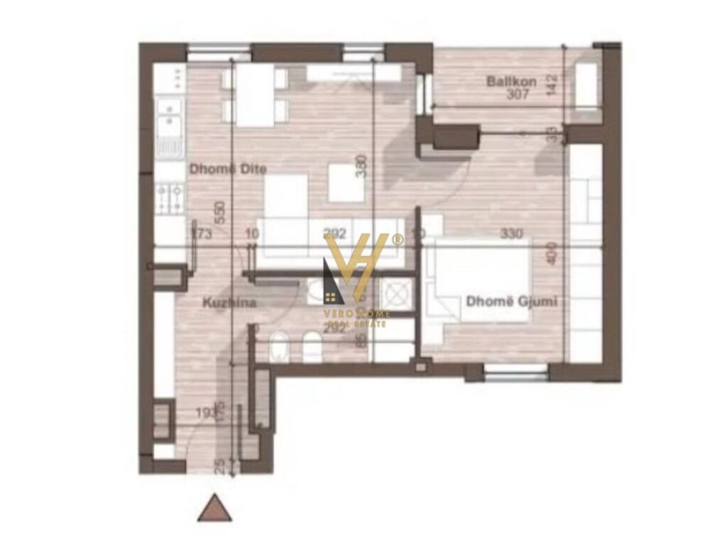 Shitet apartament 1+1 te Unives City 62 m2 1