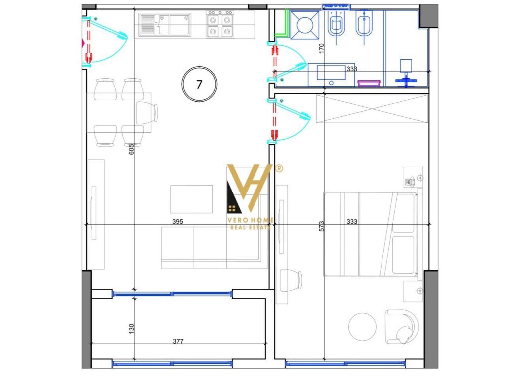 Shitet Apartament 1+1+ballkon ne Golem 72 m2