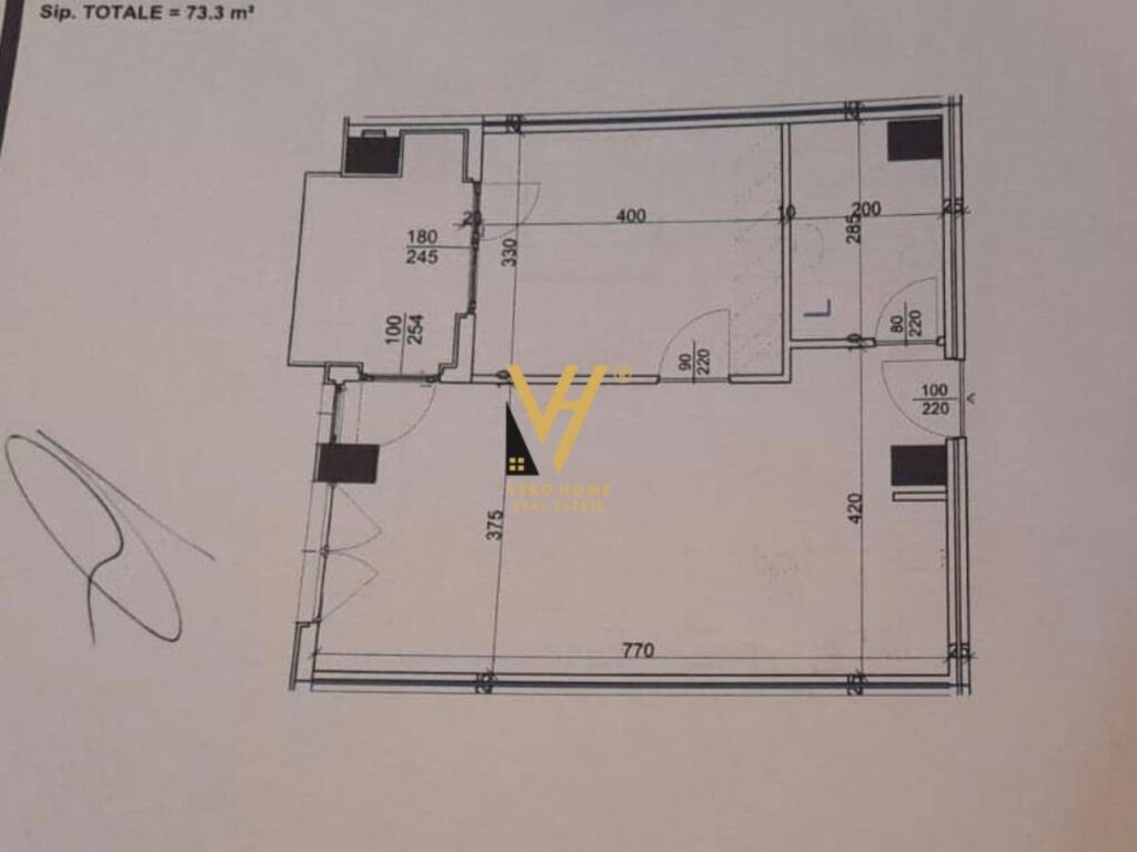 Shitet Apartament 1+1+ballkon te Kompleksi Aura , Laprake 73 m2