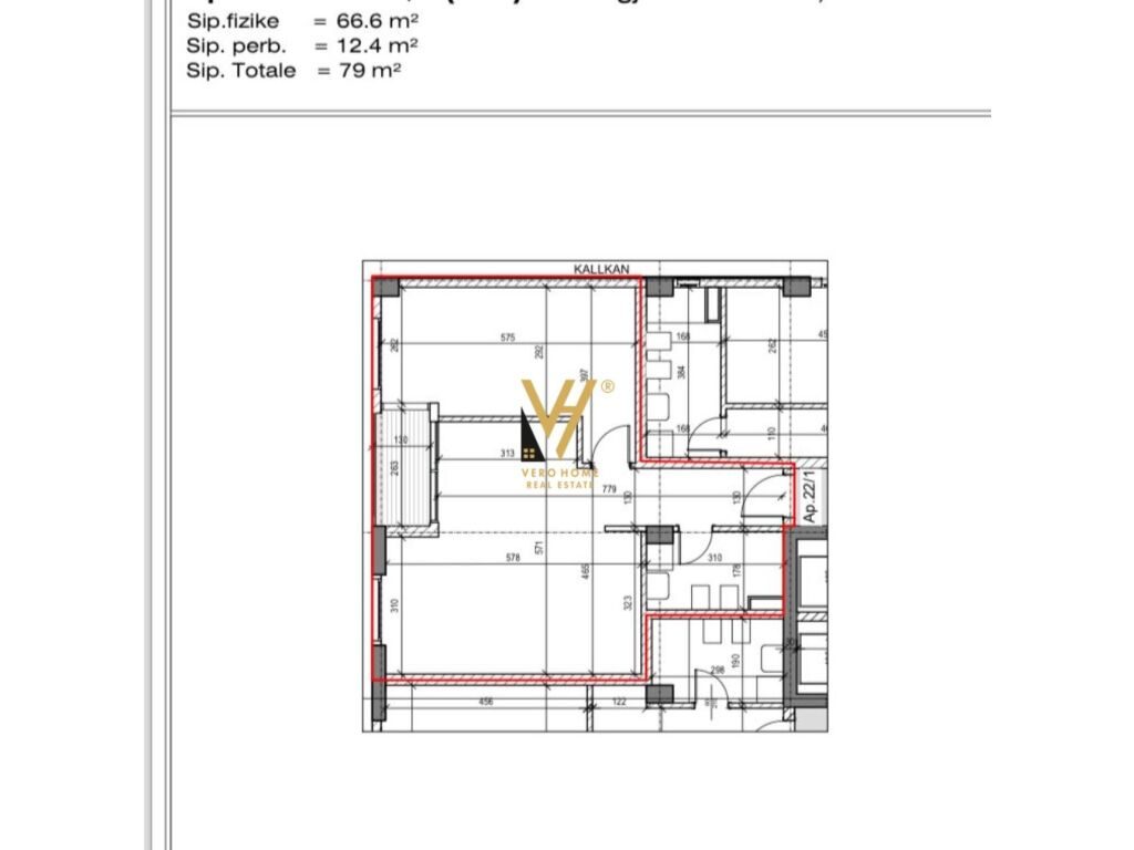 Shitet Apartament 1+1 te Pazari i Ri 79 m2