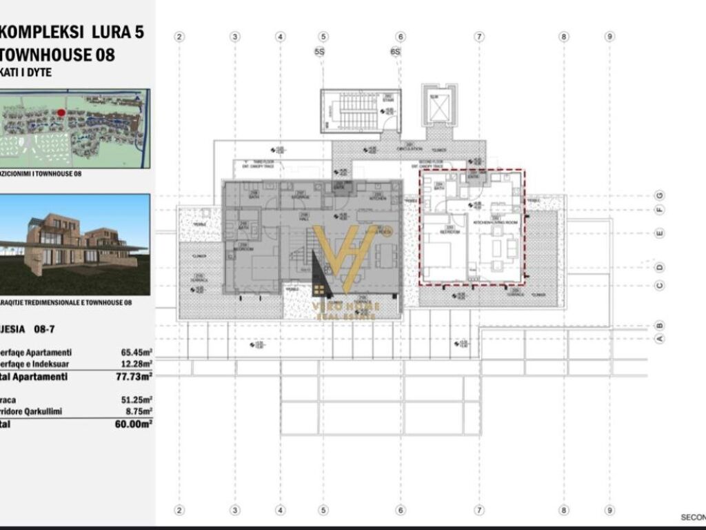 Shitet apartament 1+1 te Gjiri i Lalezit 77.73 m2