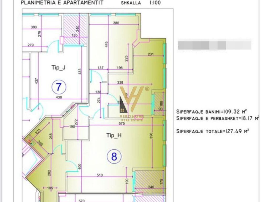 Shitet apartament 2+1+2 te Spitali Amerikan 3 127.5 m2