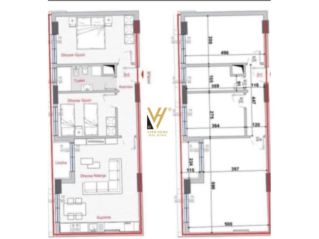 SHITET APARTAMENT 2+1+BLK TE JORDAN MISJA 235.000 EURO 4