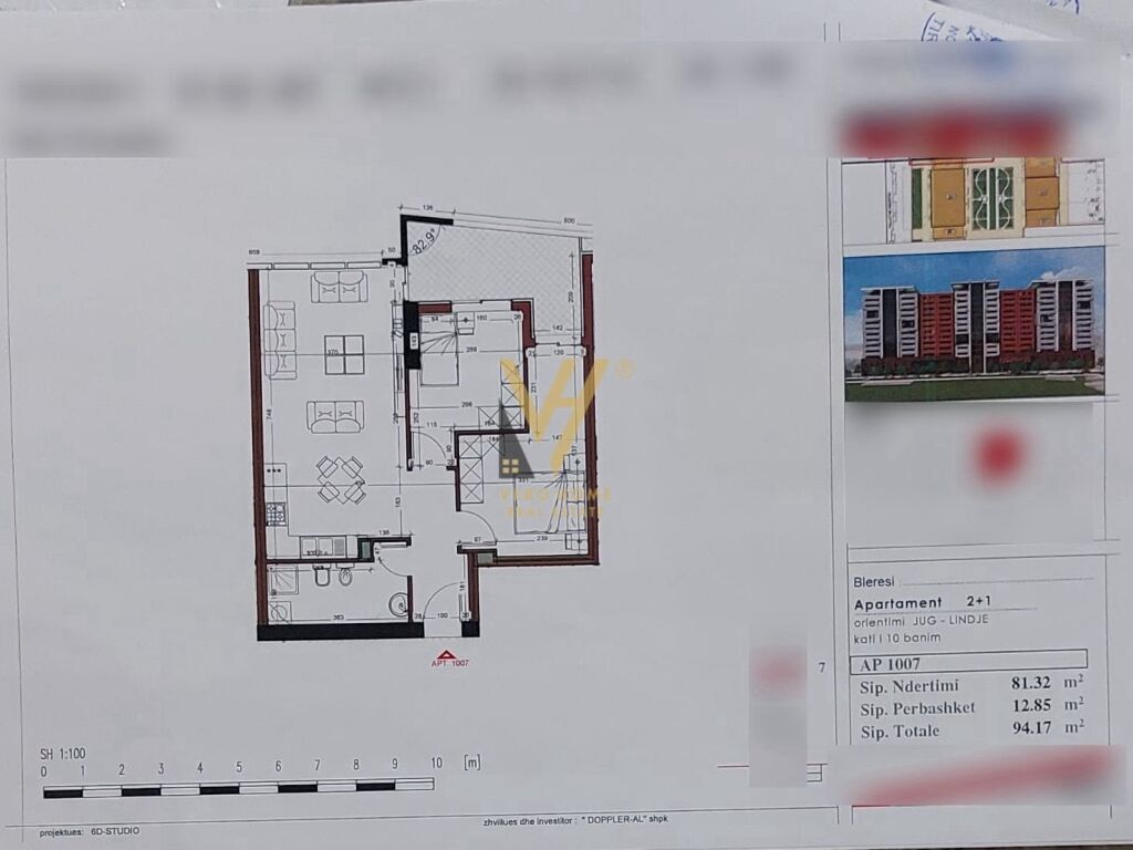 Shitet Apartament 2+1 te Kompleksi Golden Park , Yzberisht 94 m2