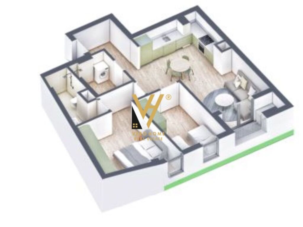 Jepet Apartament 2+1+ballkon me qera te Kompleksi Kaimi , Ali Demi 95 m2