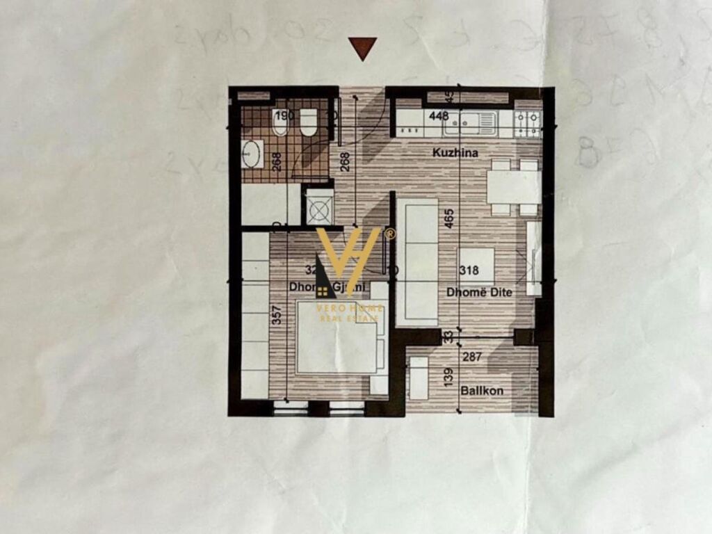 Shitet Apartament 1+1+ballkon te Kompleksi Univers City 52 m2 1