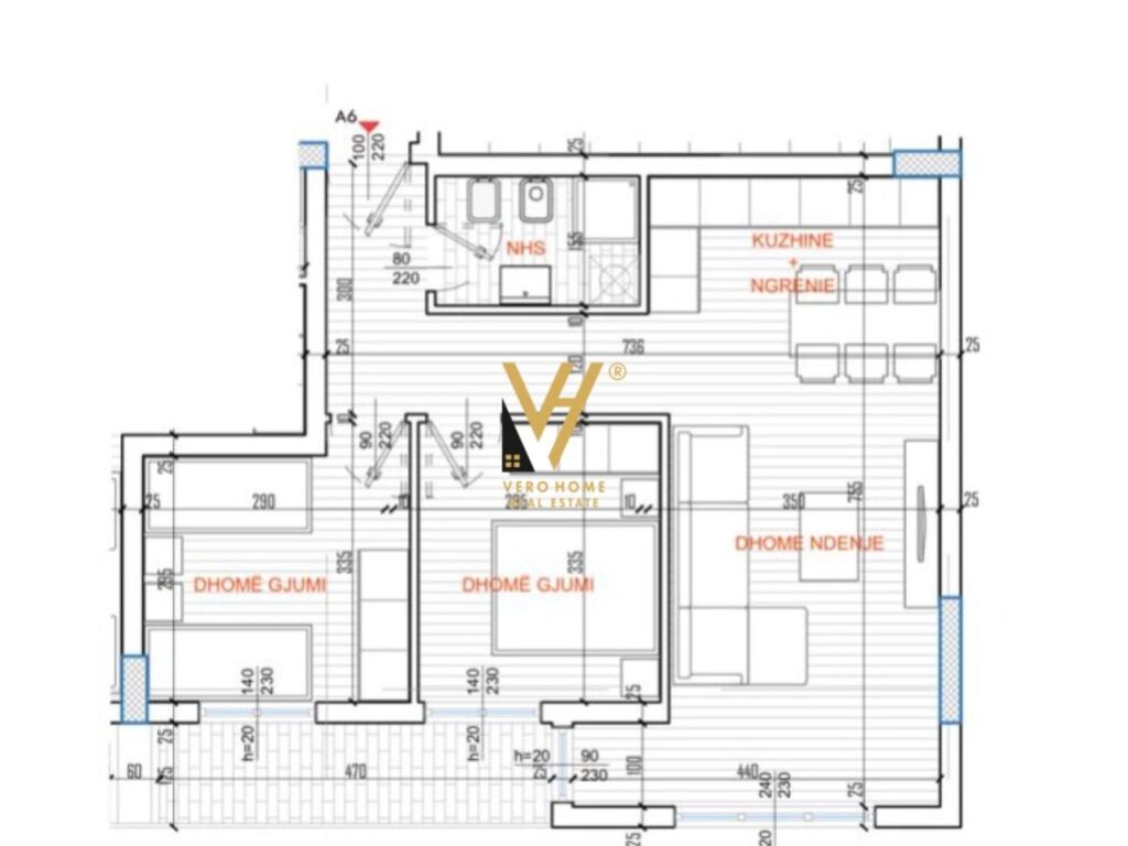Shitet Apartament 2+1+ballkon te Ish Parku i Autobusave 80 m2