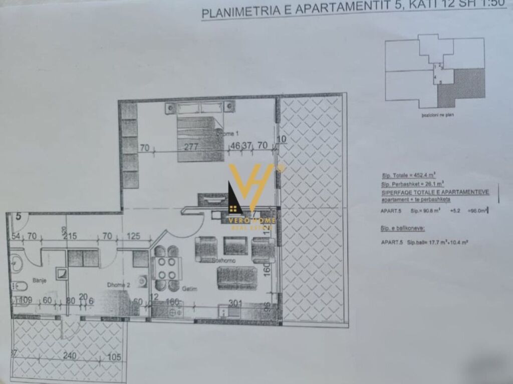 Okazion Shitet Apartament 2+1+ballkon te Galeria , Rruga e Barrikadave 95 m2