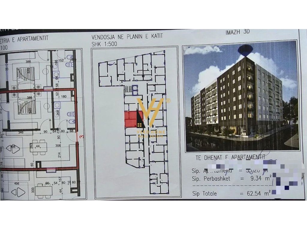 SHITET APARTAMENT 1+1 NE PASKUQAN 62.600 EURO