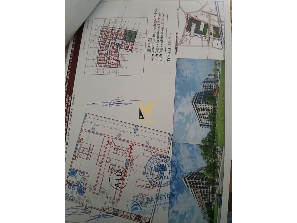 Shitet Apartament 2+1+2+ballkon ne Paskuqan 133 m2