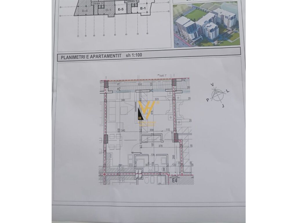 Shitet apartament 1+1 ne Laprake 76 m2