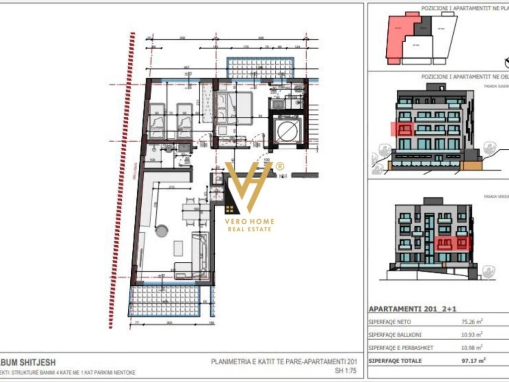 Shitet Apartament 2+1+2 ne Sarande 97 m2 4